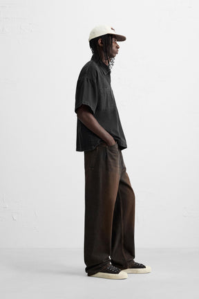 ZIP-UP DENIM POLO SHIRT - Image 4