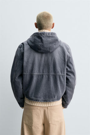 WASHED HOODED JACKET - Image 3