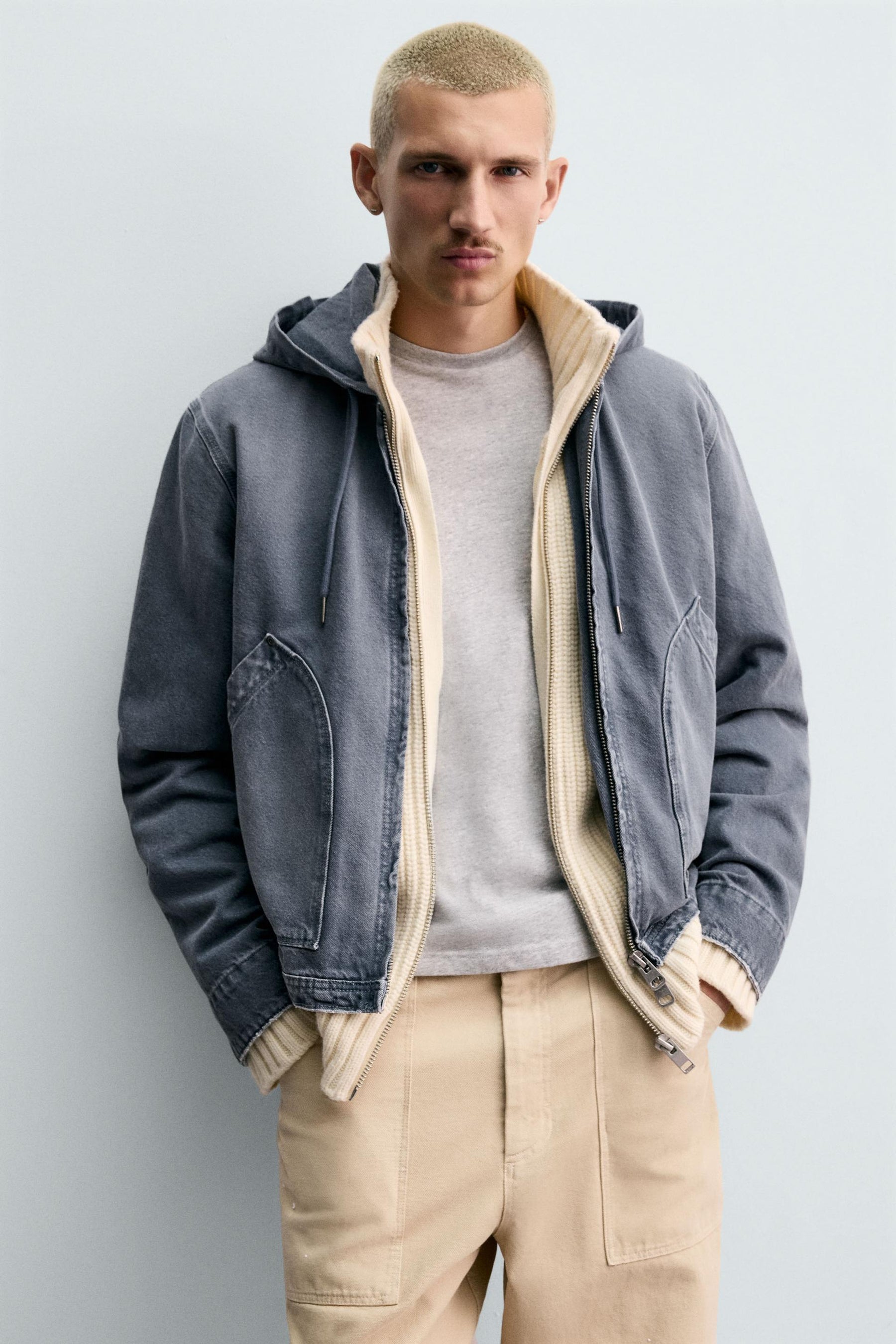 WASHED HOODED JACKET - Image 5