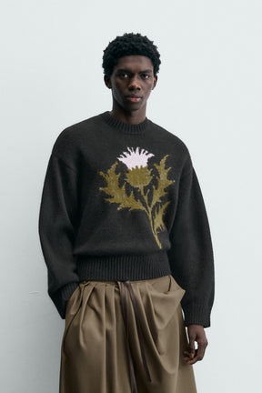 Jacquard-Strickjacke