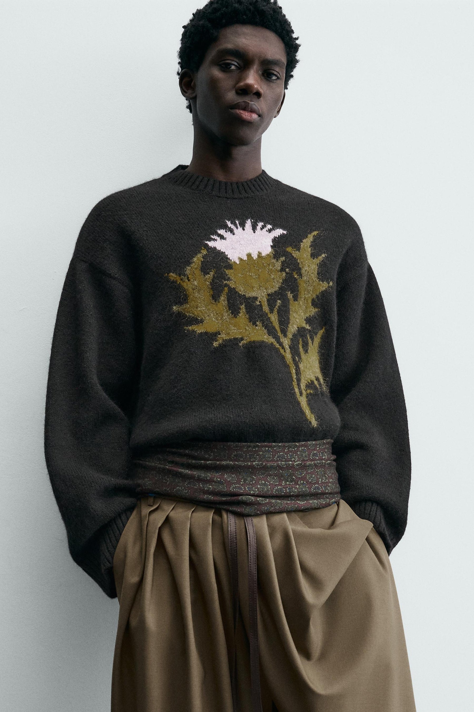 Jacquard-Strickjacke
