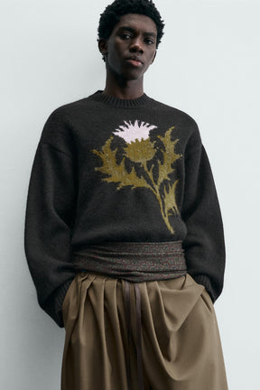 Jacquard-Strickjacke