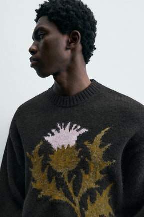 Jacquard-Strickjacke