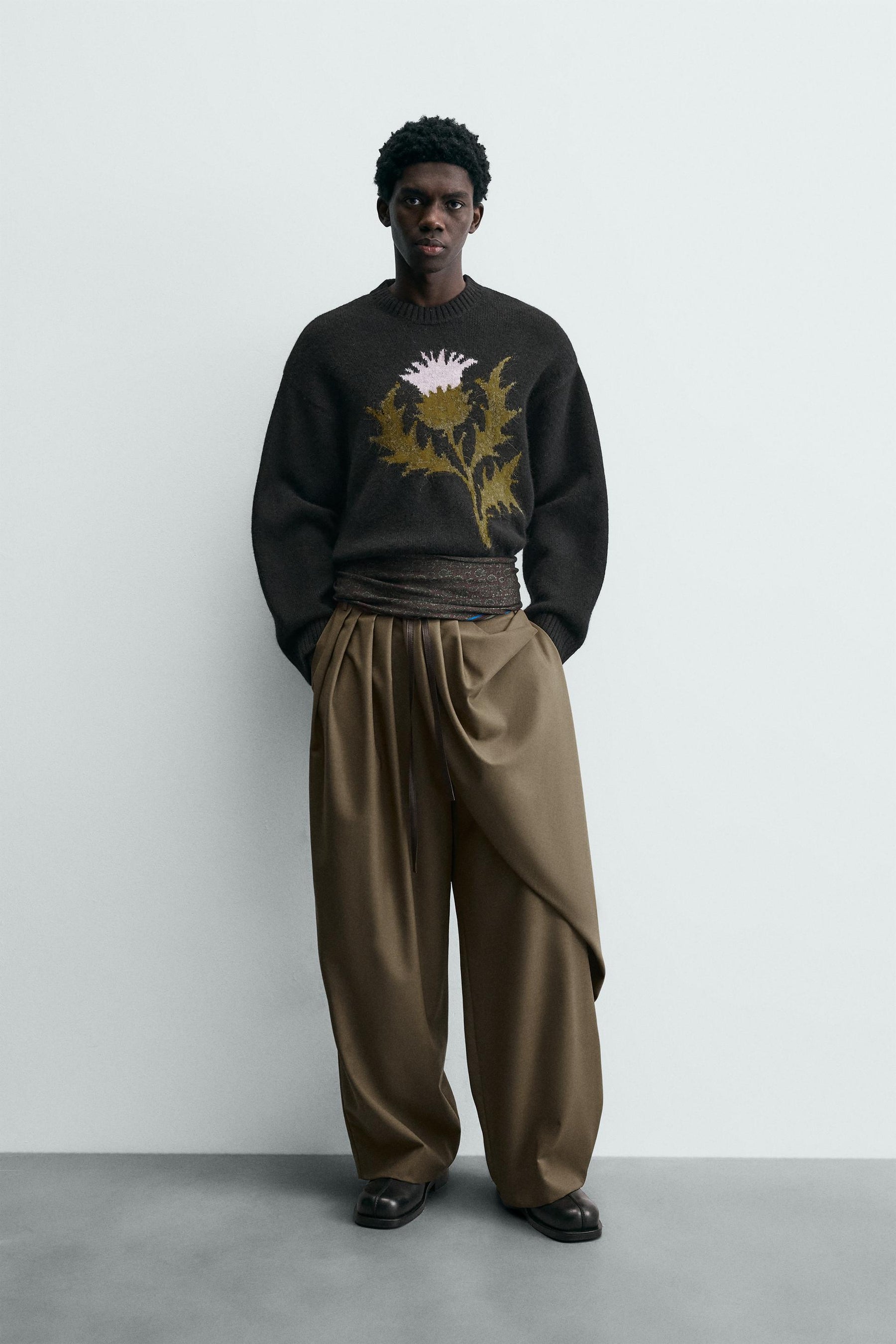 Jacquard-Strickjacke