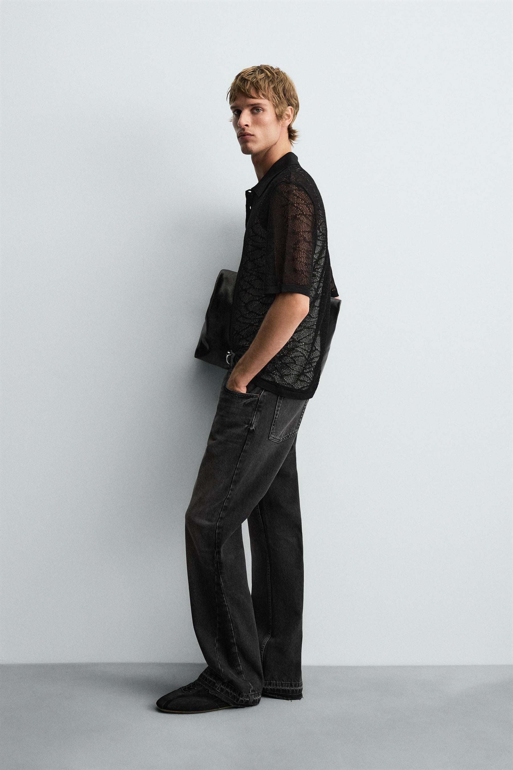 OPENWORK KNIT POLO SHIRT - Image 4