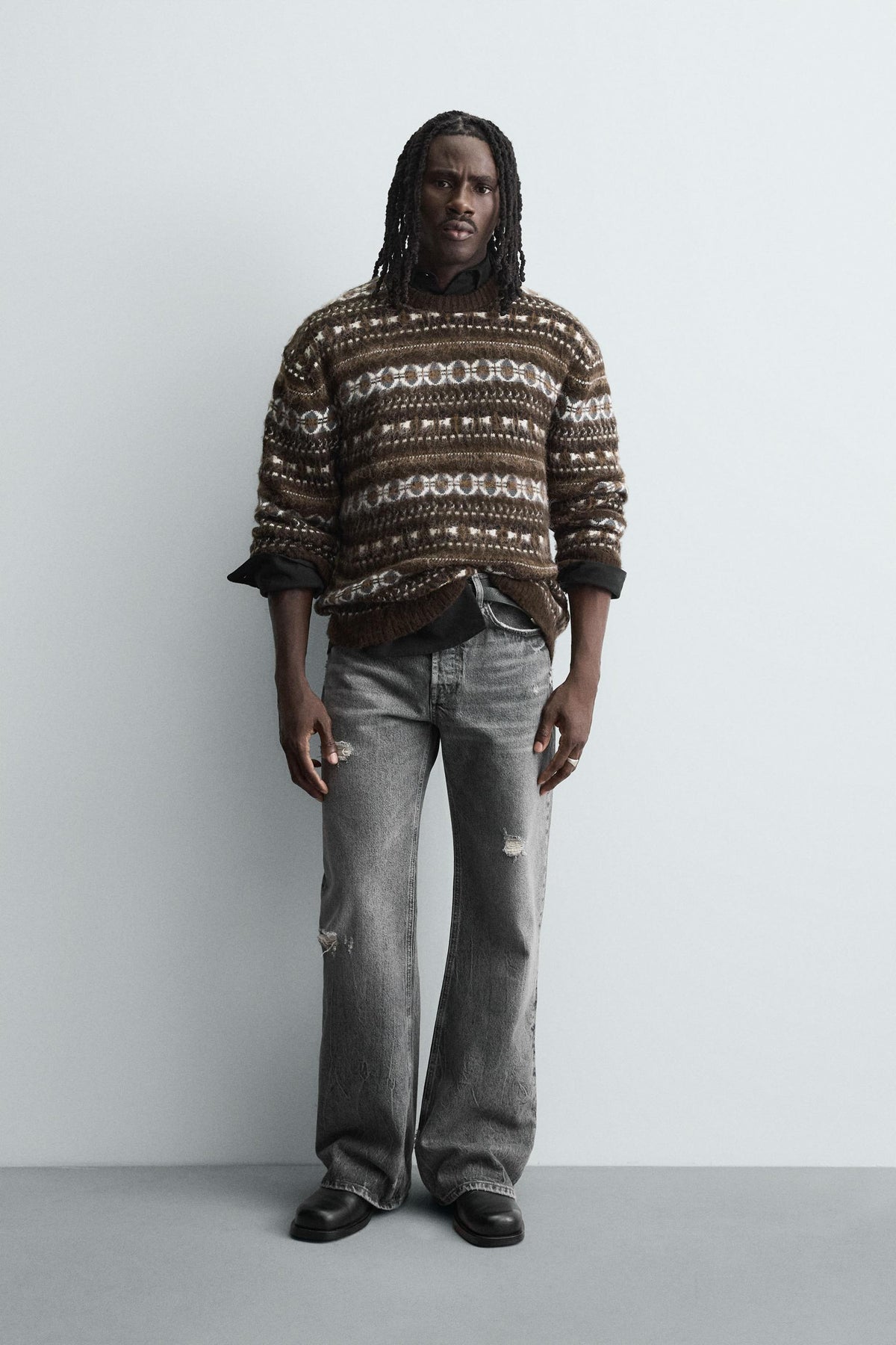 GEOMETRIC JACQUARD JUMPER - Image 1