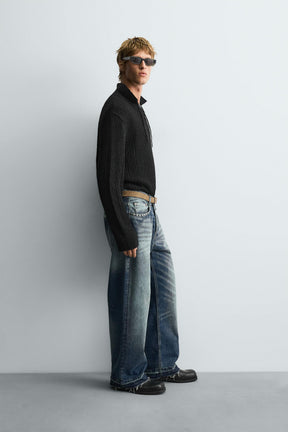 Polo-Shirt aus Cordstrick