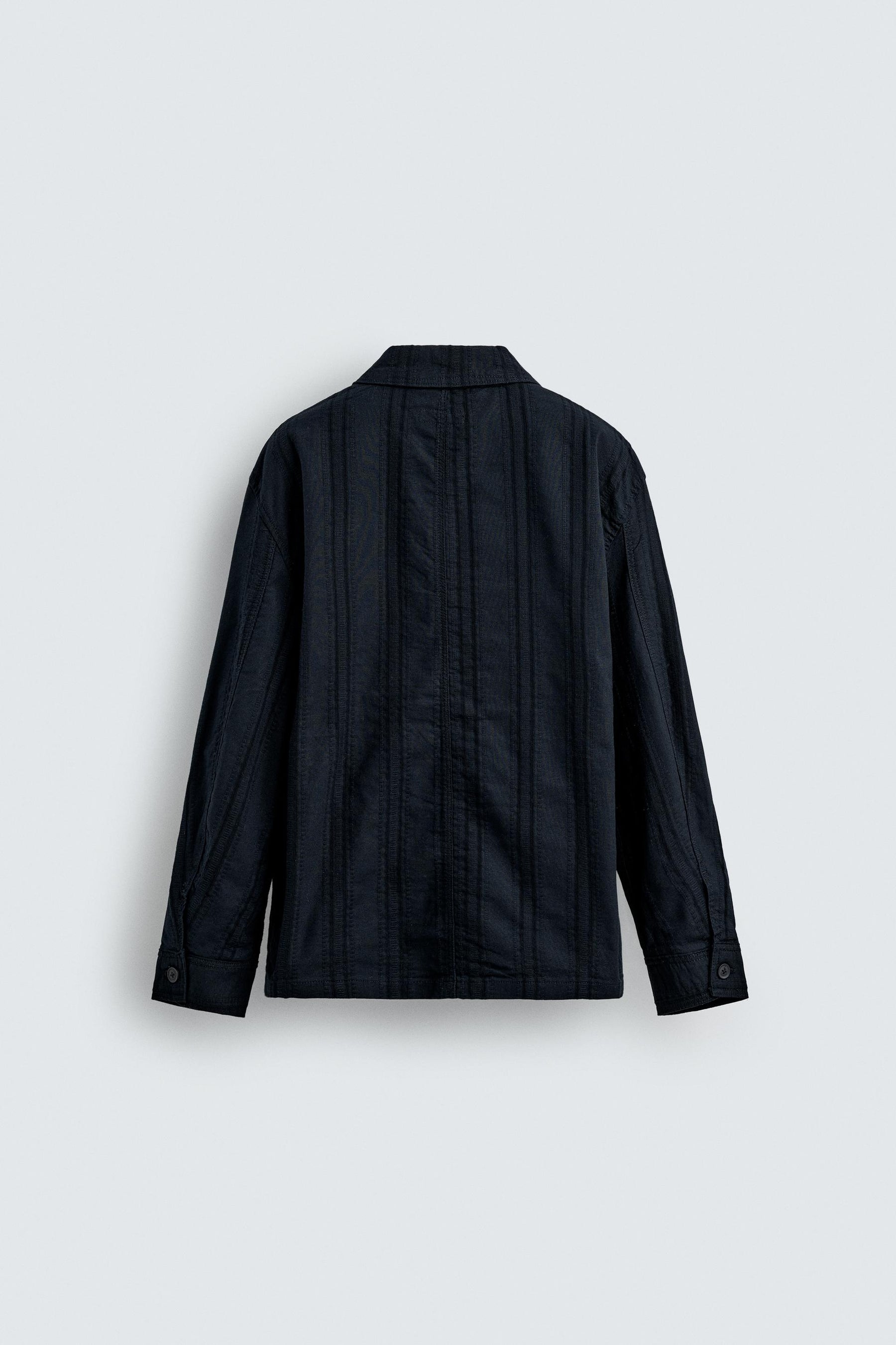 STRIPED JACQUARD OVERSHIRT - Image 8