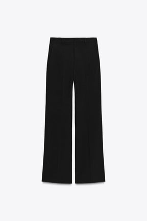 High-Waist Straight Trousers