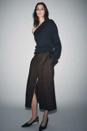 Pleated Check Skirt