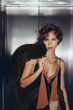 LACE TRIM SHORT DRESS - Image 3