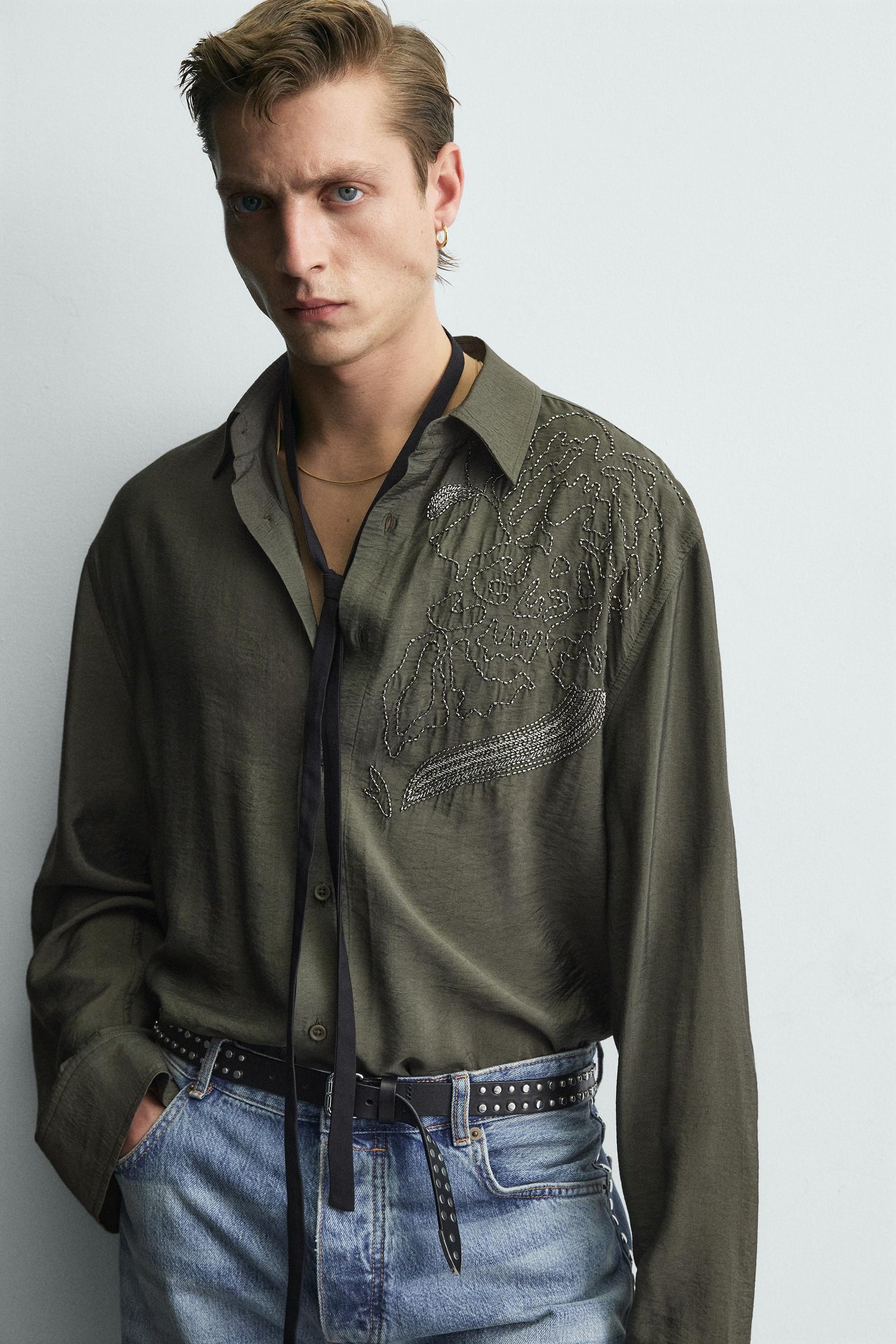 LIMITED EDITION EMBROIDERED SHIRT WITH RHINESTONES - Image 5