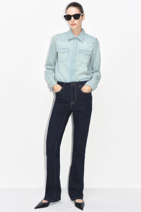 High-waist Bootcut Jeans