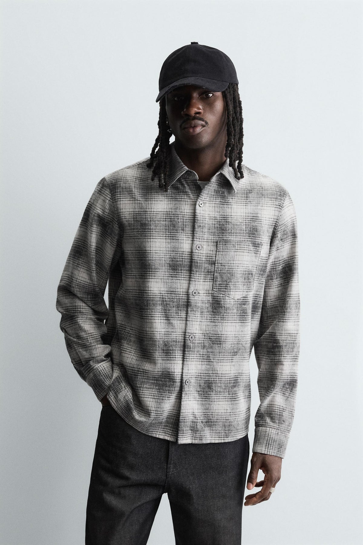 RELAXED FIT CHECK SHIRT - Image 2