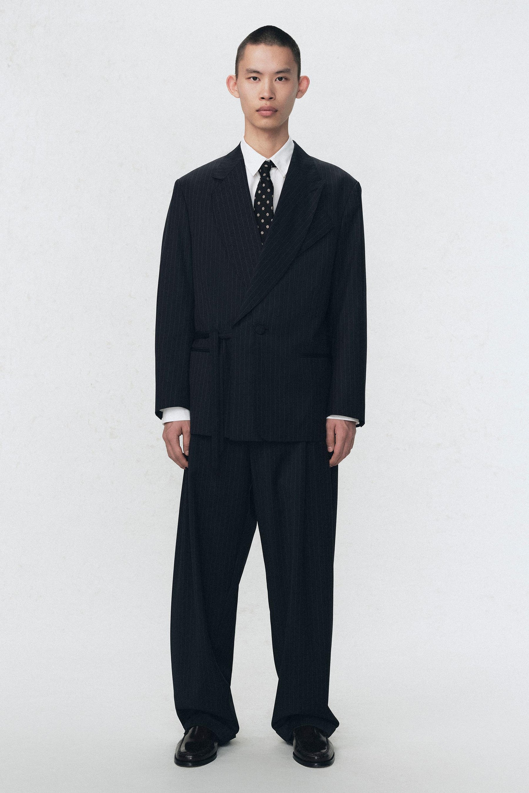 Pinstripe Suit Jacket