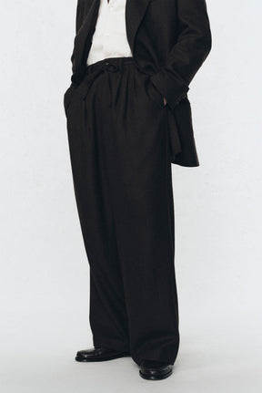 PLEATED FLANNEL SUIT TROUSERS SOSHIOTSUKI X - Image 3