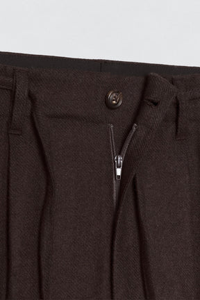 Pleated Flannel Trousers
