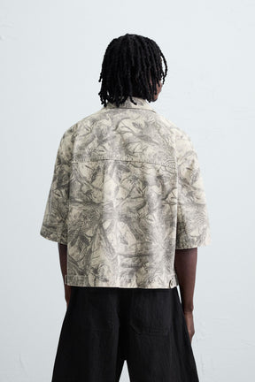 WASHED ABSTRACT PRINT OVERSHIRT - Image 3