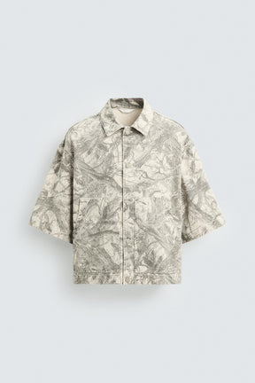 WASHED ABSTRACT PRINT OVERSHIRT - Image 7