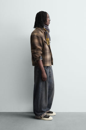 CHECK ZIP-UP OVERSHIRT - Image 4