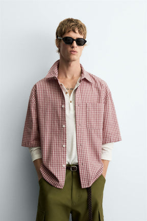 RELAXED FIT CHECK SHIRT - Image 2