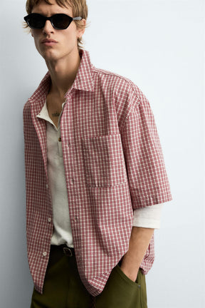 RELAXED FIT CHECK SHIRT - Image 5
