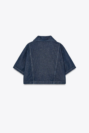 Denim Short Shirt