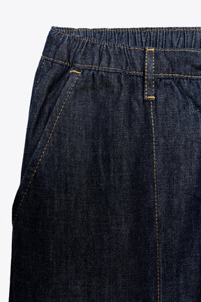 Jogging-Jeans mit weitem Bein
