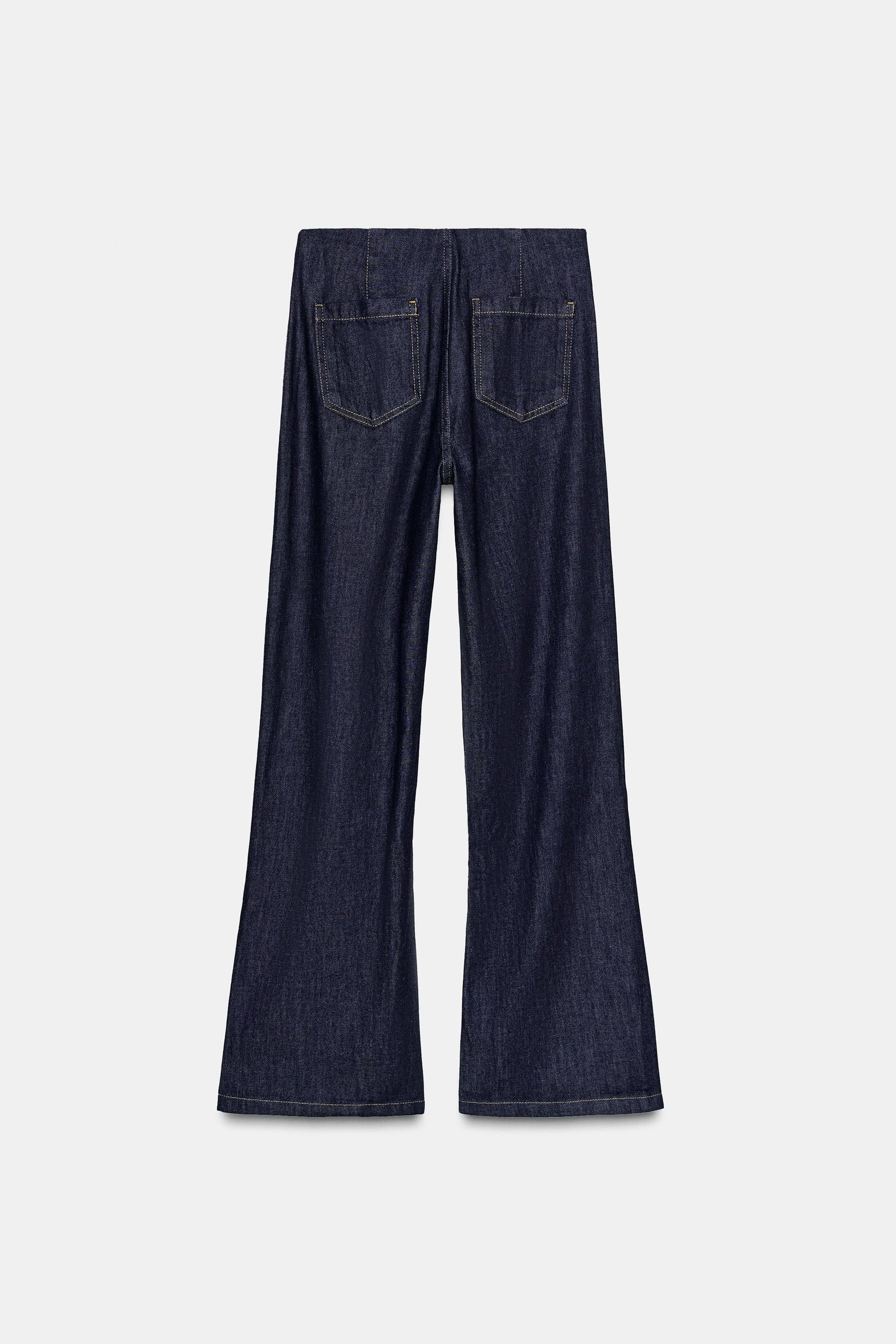 High-waist wide-leg jeans