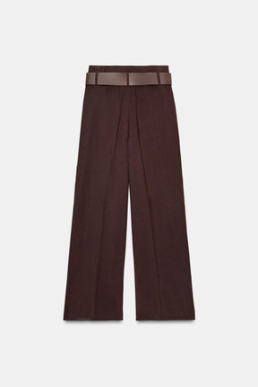WIDE-LEG TROUSERS WITH BELT