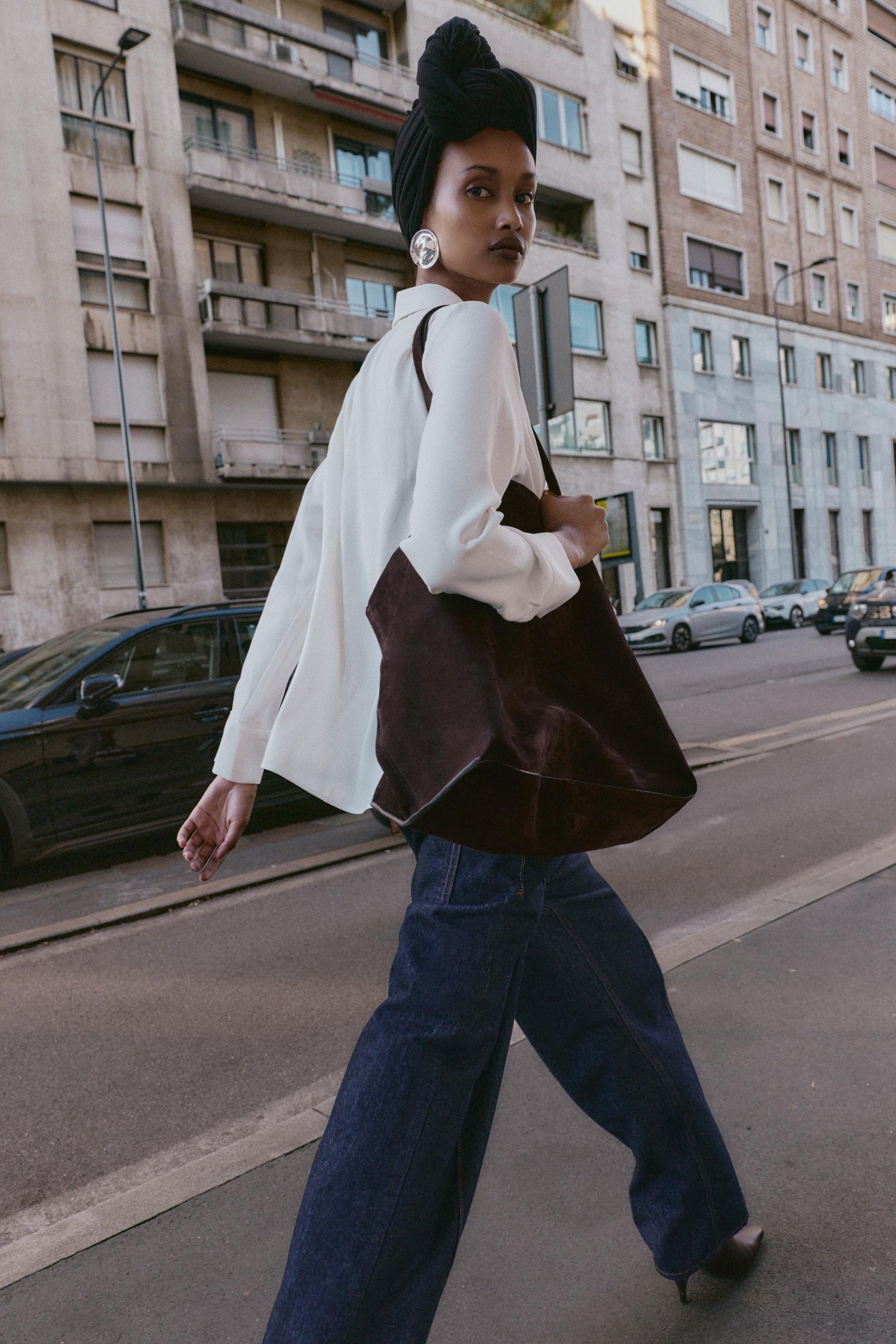 Crepe Ruffled Shirt