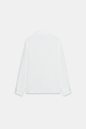 Crepe Ruffled Shirt