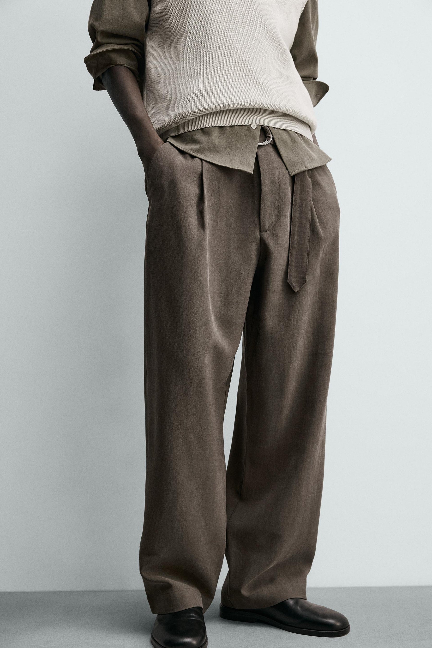 Belted Flowy Pants
