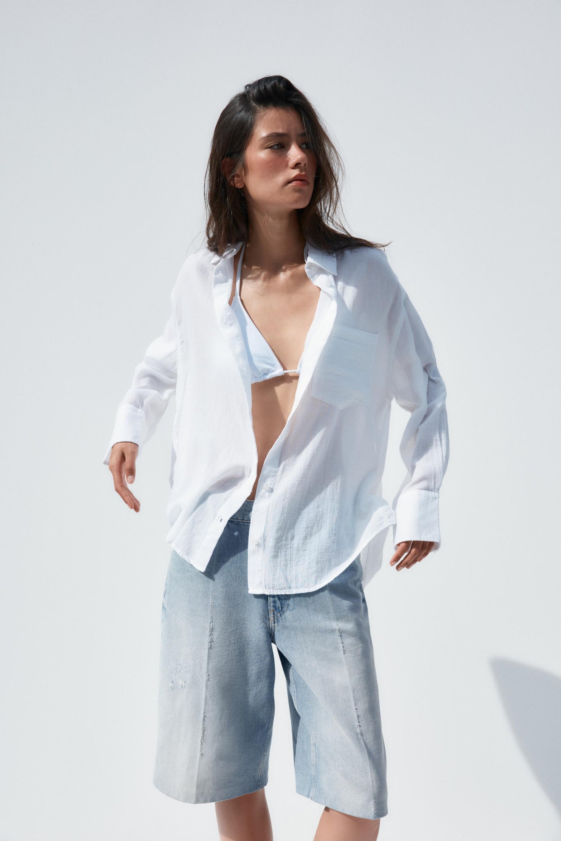 Oversized Gauze Shirt