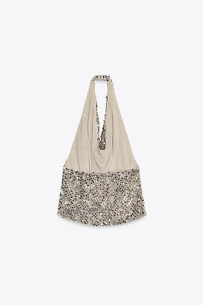 Sequin Halter Top