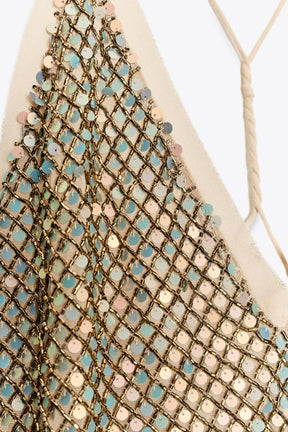 Sequin Strappy Fashion Top