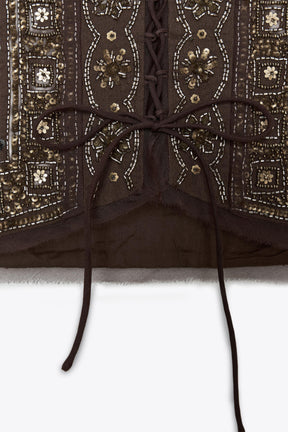 ZW COLLECTION BEADED EMBROIDERED WAISTCOAT - Image 4