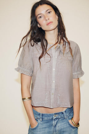 Embroidered Peter Pan Shirt