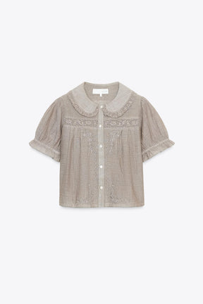 Embroidered Peter Pan Shirt