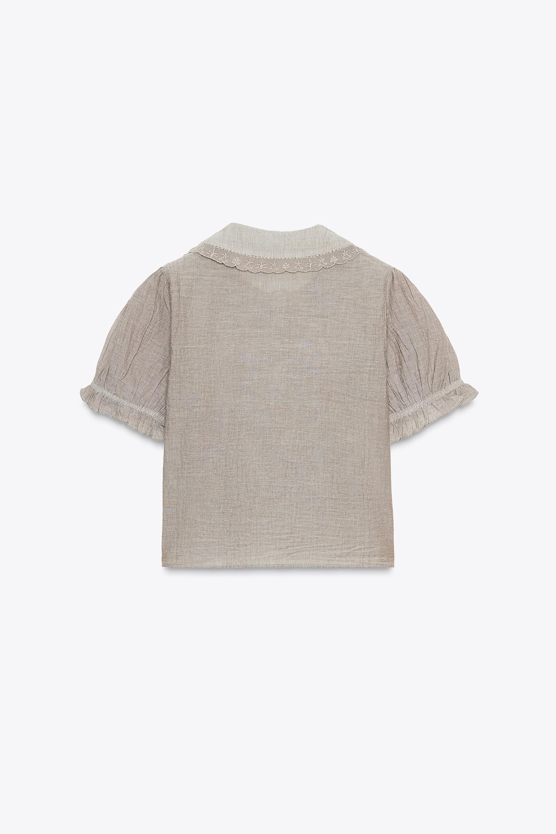 Embroidered Peter Pan Shirt