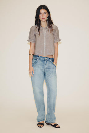 Embroidered Peter Pan Shirt