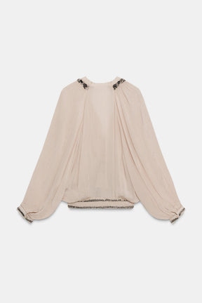 Beaded Sash Blouse