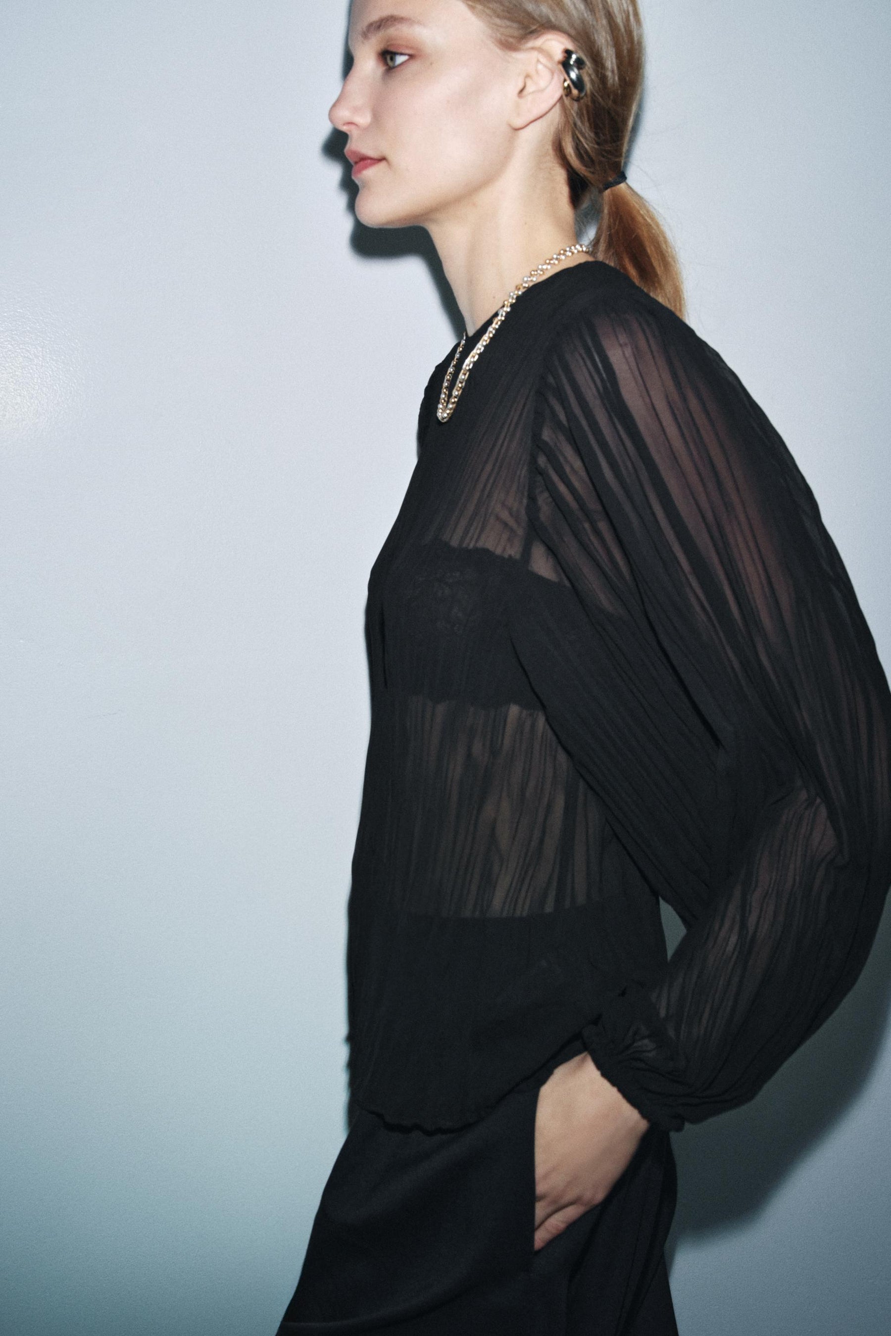 Pleated Blouse