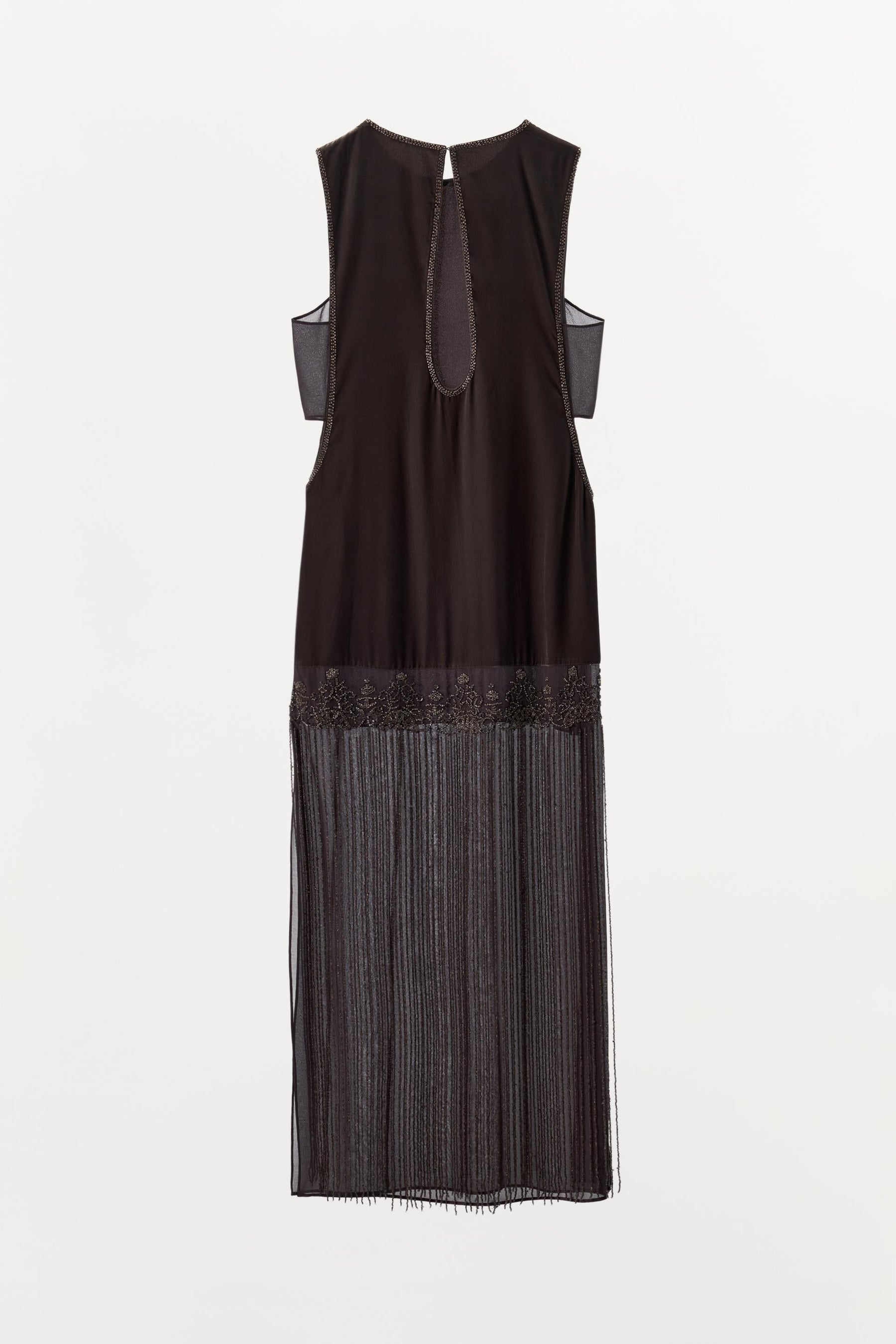 Velvet Dress with Fringes