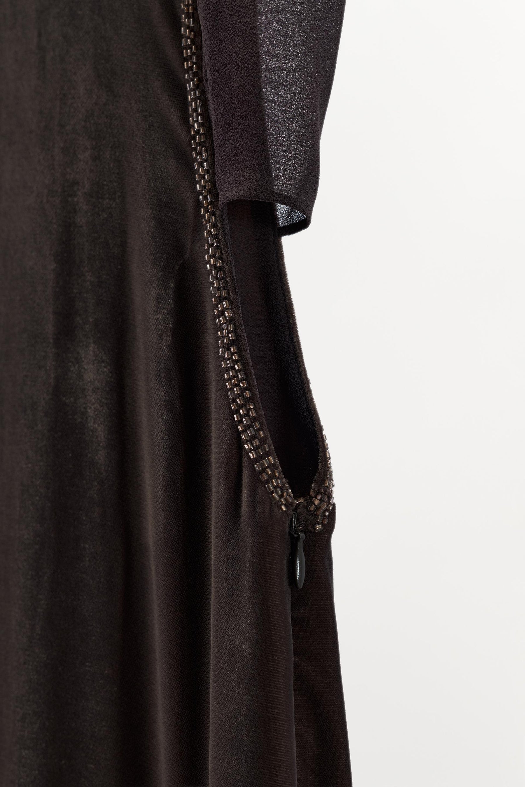 Velvet Dress with Fringes