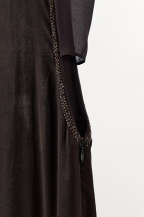 Velvet Dress with Fringes