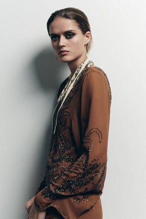 Beaded Georgette Dress