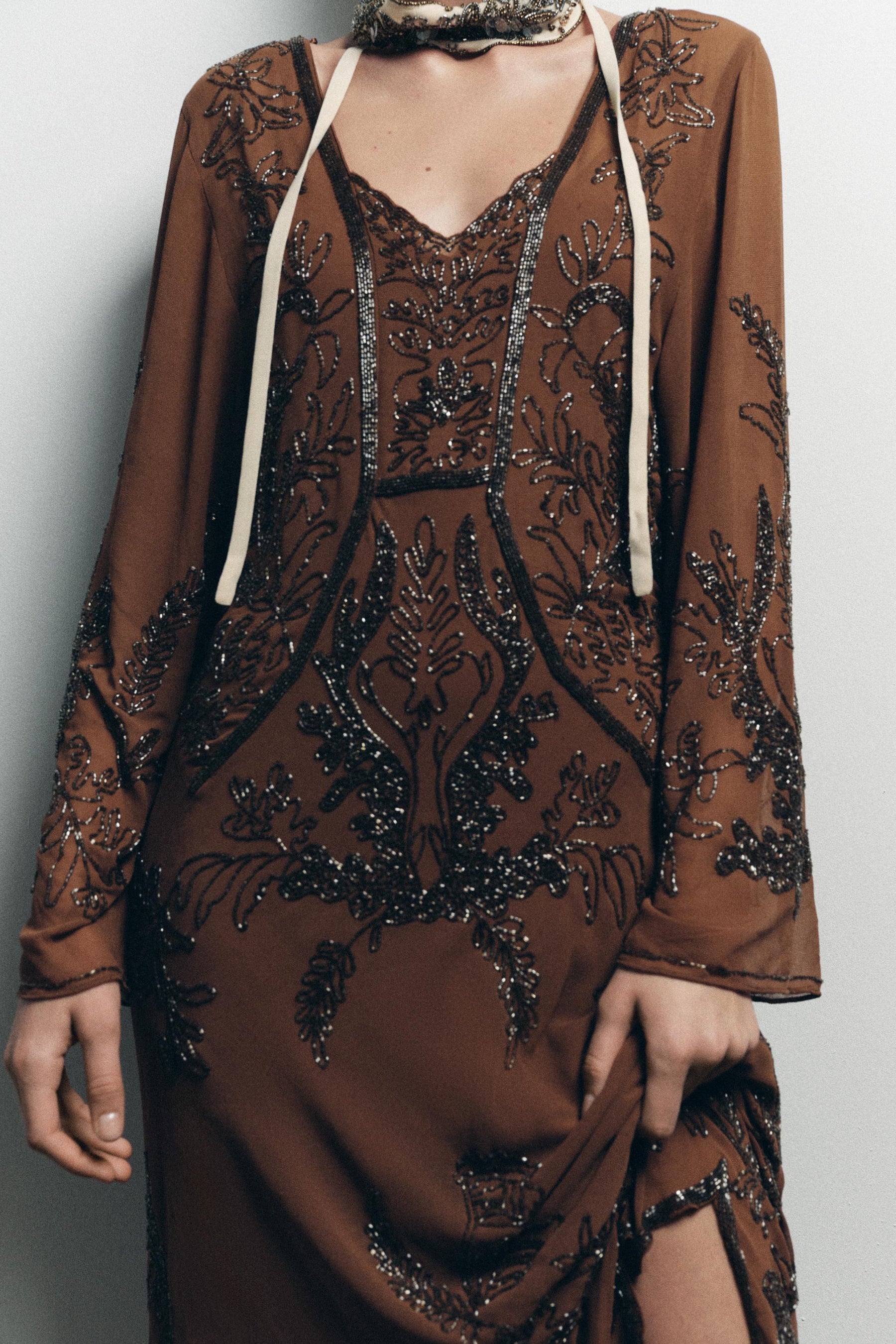 Beaded Georgette Dress