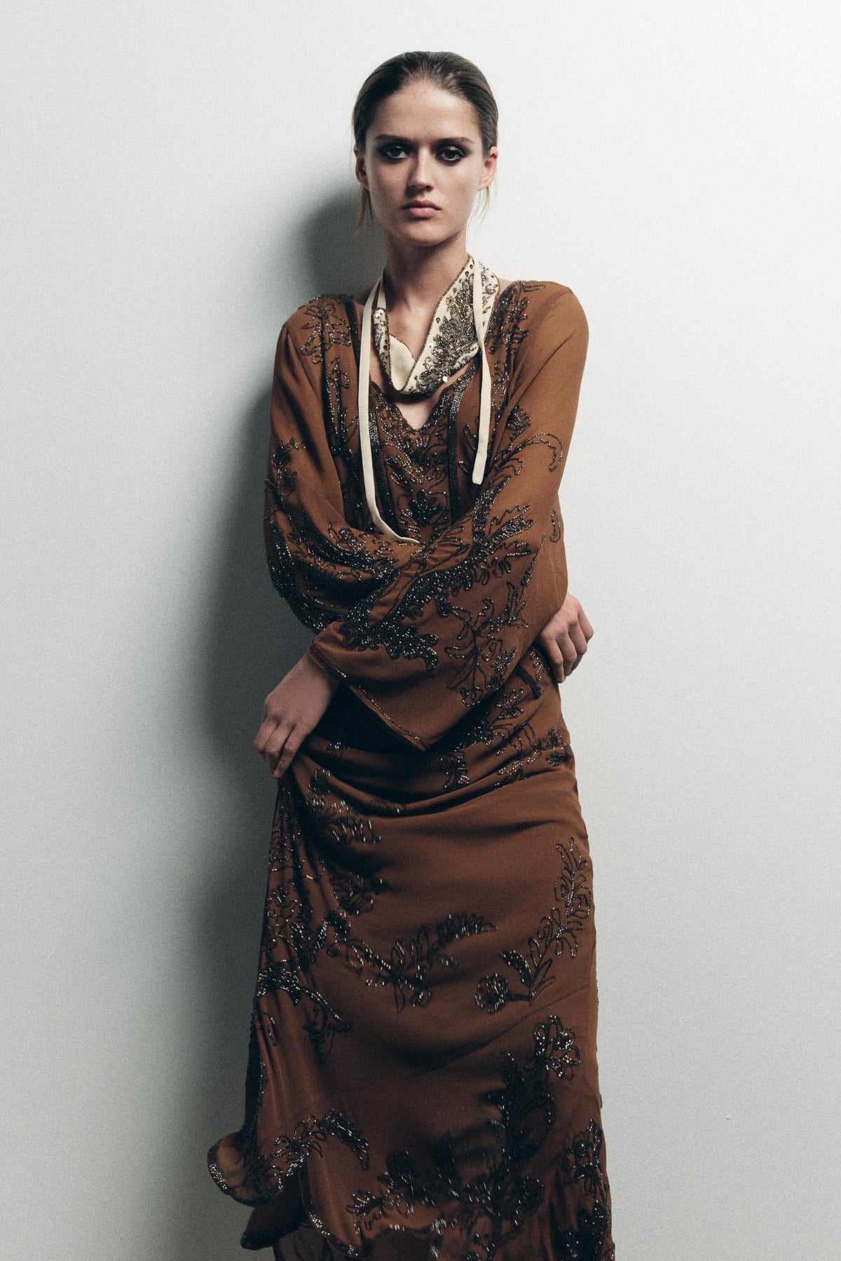Beaded Georgette Dress