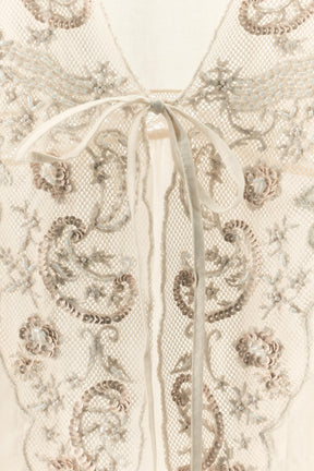 EMBROIDERED BEADED TOP